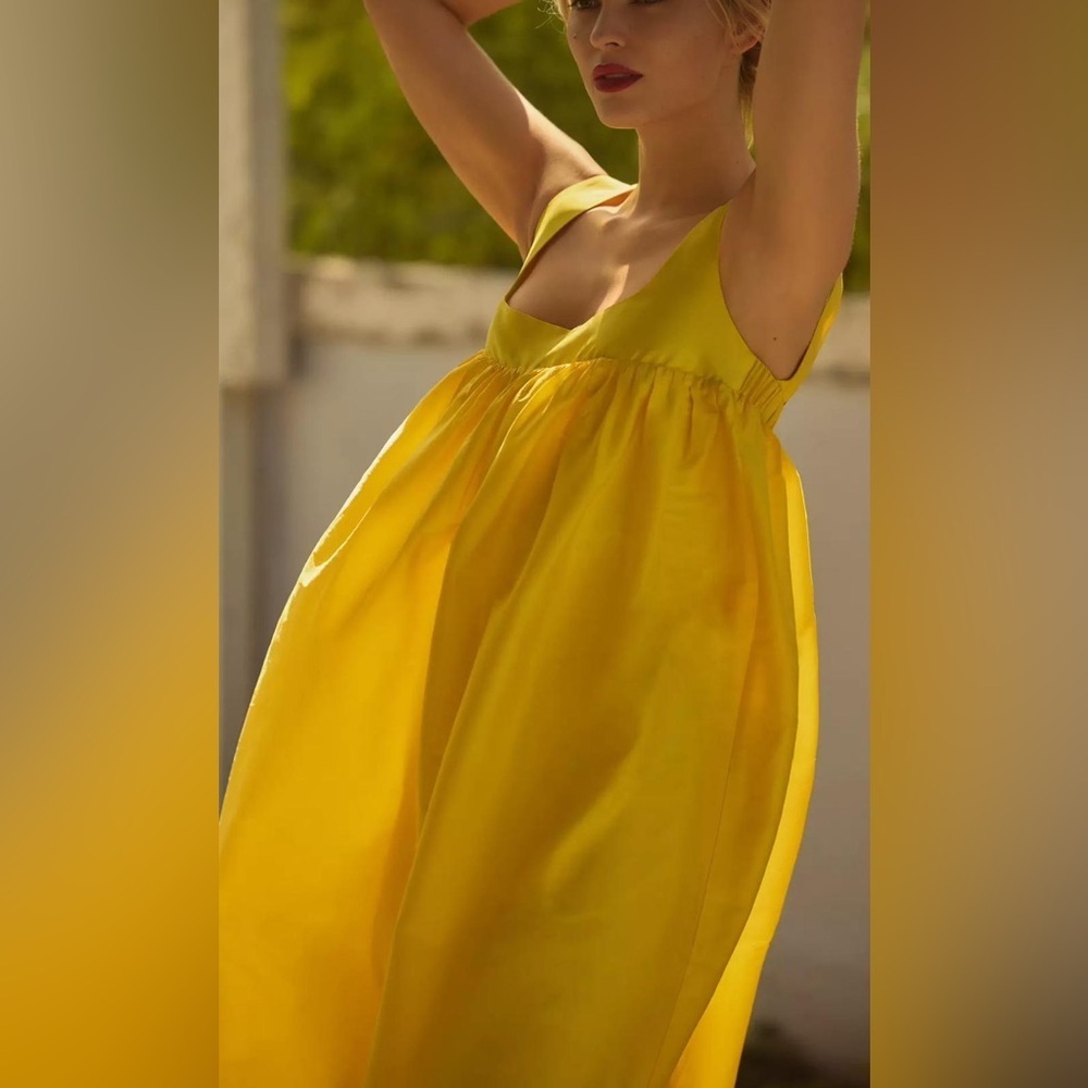 Anthropology Pinnacle by Shruti Sancheti Square-Neck Babydoll Maxi Dress… - Picture 3 of 6